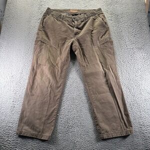 Clearwater Outfitter Pant Men 38x30 Brown Cotton Cargo Straight Baggy Technician
